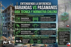 En el lenguaje cotidiano, los términos "baranda" y "pasamano" suelen usarse como sinónimos, pero en el ámbito de la arquitectura, la ingeniería y el marco legal chileno, se refieren a dos elementos estructurales con funciones, normas y requisitos completamente distintos.